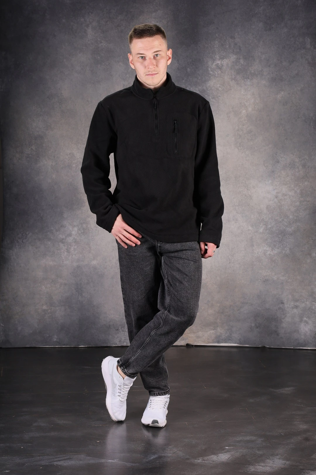 Толстовка Энди флисовая унисекс, однотонная#1