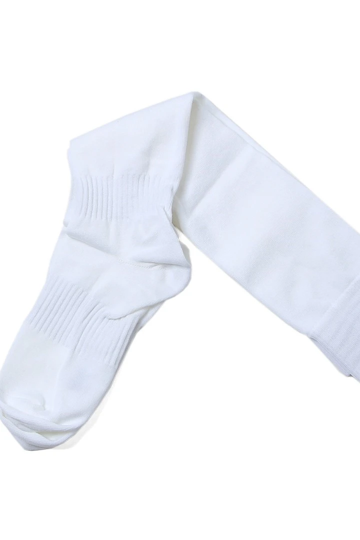 Гетры футбольные взрослые, однотонные белые#7