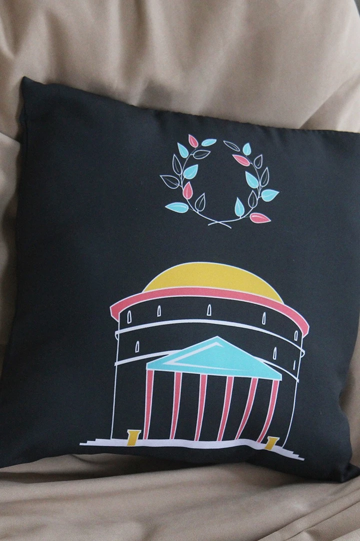 Купить подушку 40х40 см, с принтом "Parthenon"