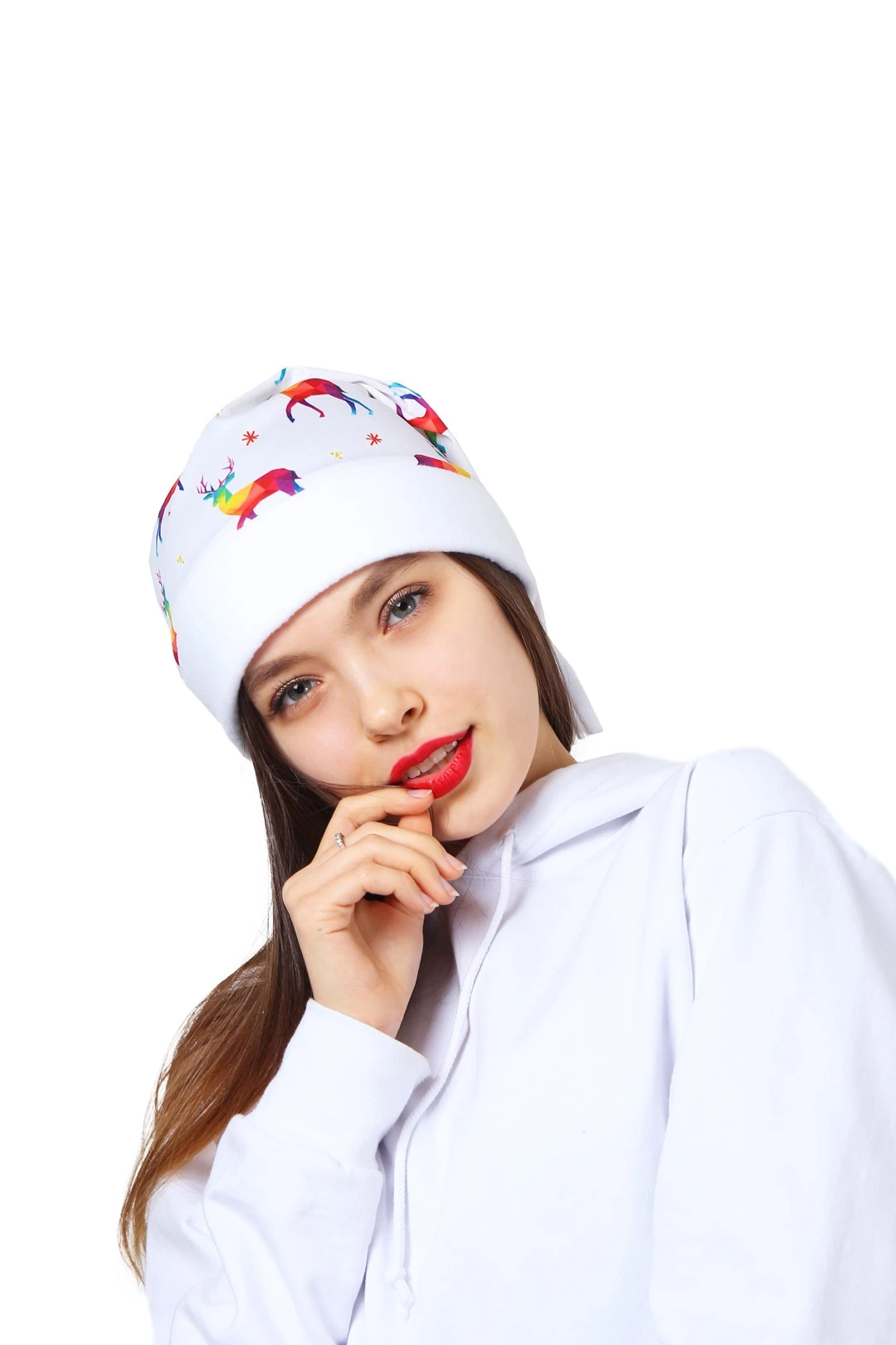 Колпак Новогодний с принтом "Deer"#7