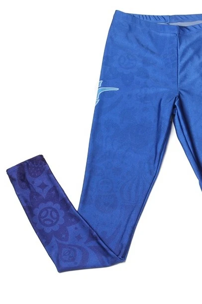 Легинсы женские с узким поясом с принтом "Ultramarine"#1 Легинсы женские с узким поясом с принтом "Ultramarine"#1