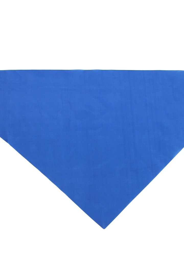 Косынка Лолла из шелка расцвечивания 65х65х95 см, однотонная синяя#3