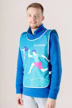 Манишка Юнив 40х60 см из дьюспо, с полной запечаткой "Волонтер"