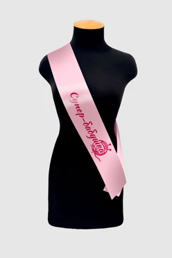 Купить ленту нагрудную атлас 10x150 см, с принтом "Super Granny" Купить ленту нагрудную атлас 10x150 см, с принтом "Super Granny"