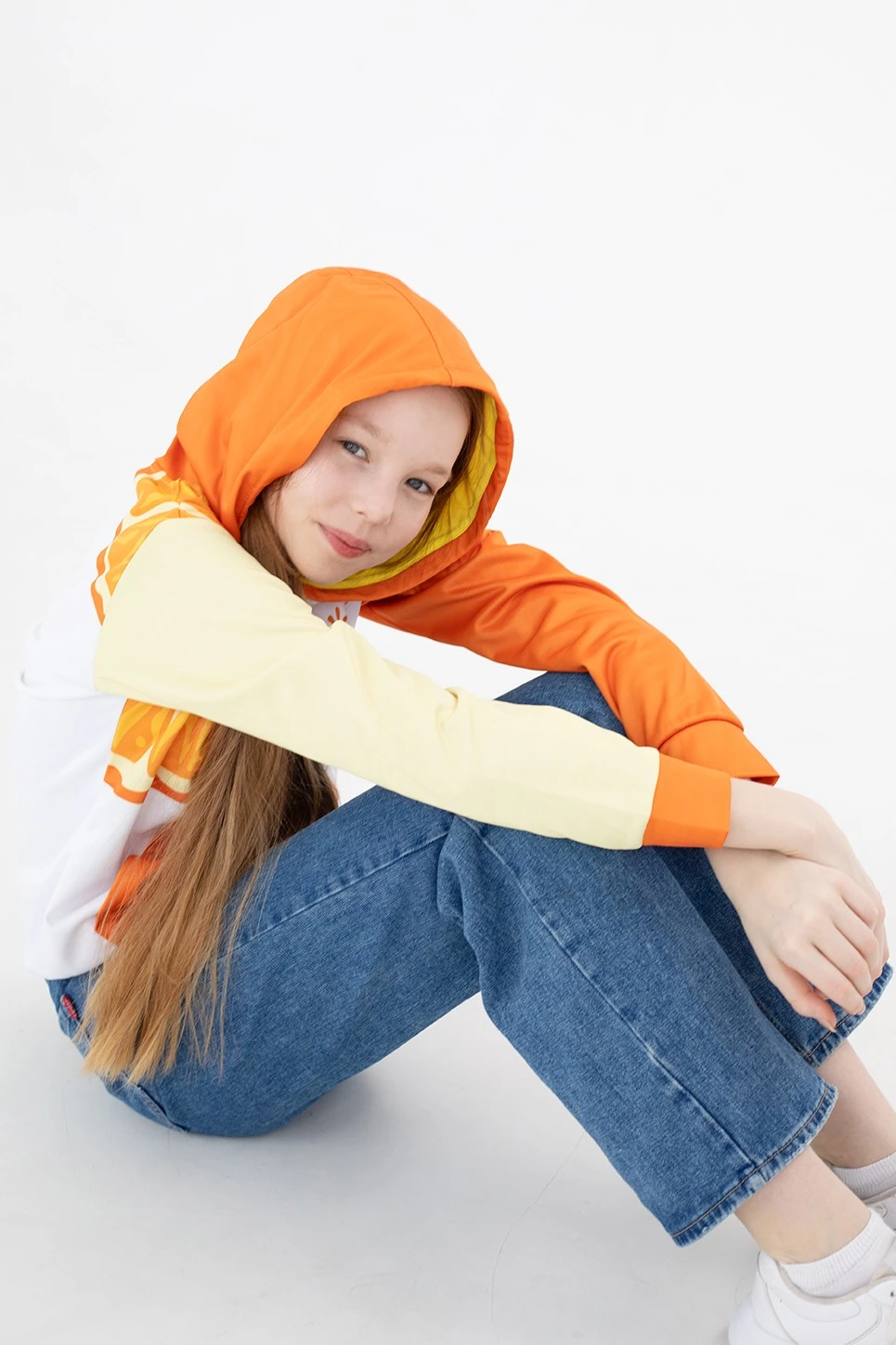 Худи Томми детский из адидаса с полной запечаткой "Orange"#4 Худи Томми детский из адидаса с полной запечаткой "Orange"#4