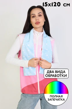 Шарф 15х120 см (однослойный) "Love winter"