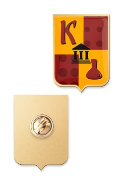 Значок заливной Герб 30х22 мм, с принтом "King"#2