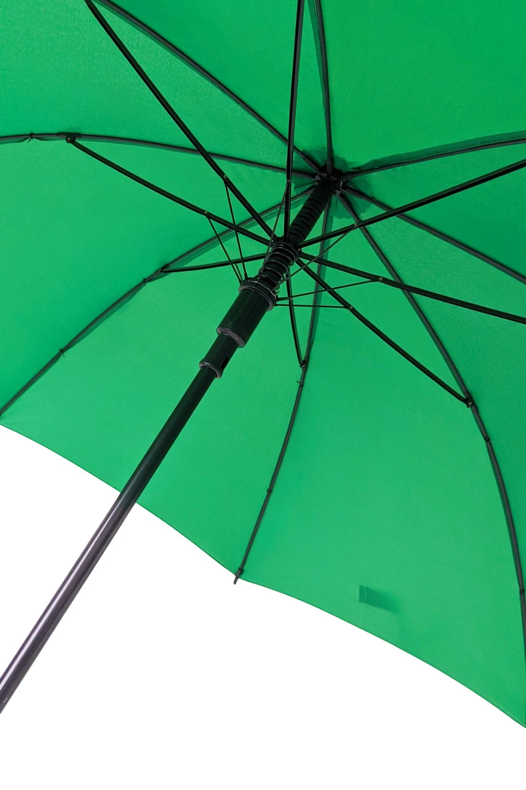 Зонт-трость Марк с пластиковой ручкой однослойный, однотонный зеленый