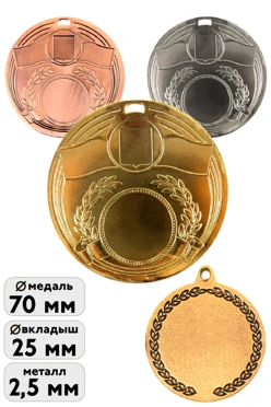 Купить Медаль металлическую МК203 70мм