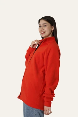 Купить толстовку Каспер флисовую унисекс, однотонную красную