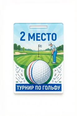 Купить медаль из акрила АК7040 Прямоугольник 70х50 мм с печатью "Golf"
