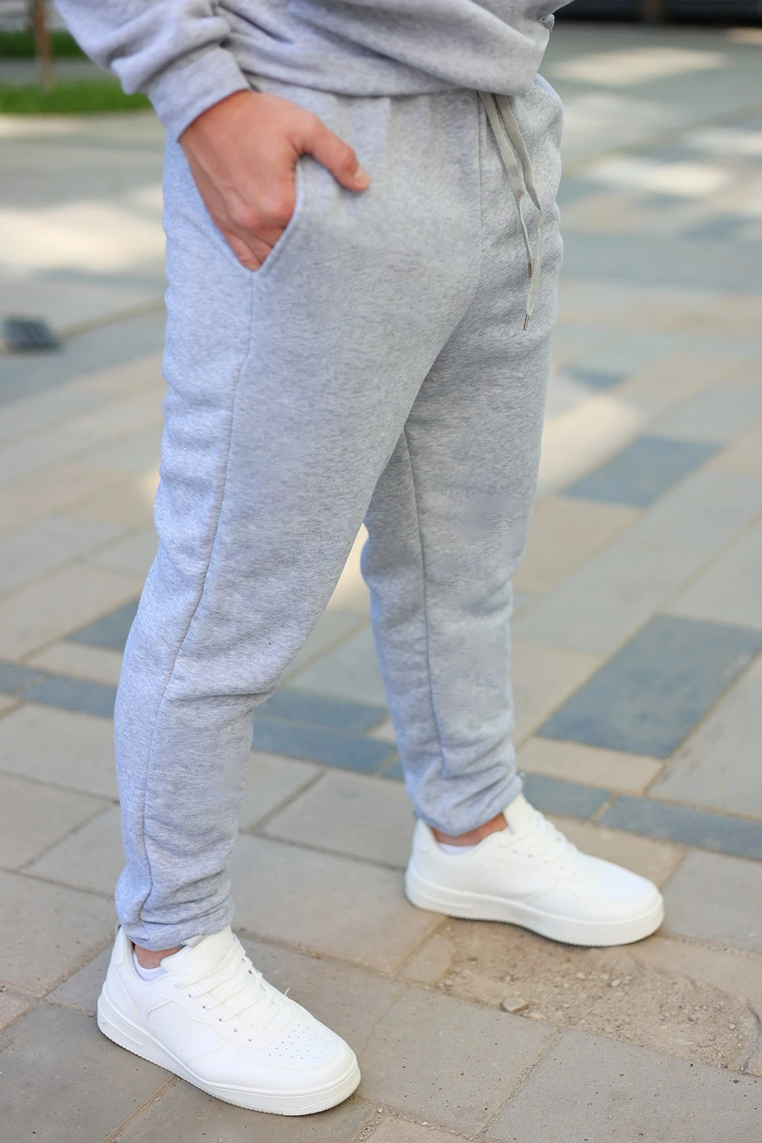 Брюки Эдди из футера унисекс, однотонные#3