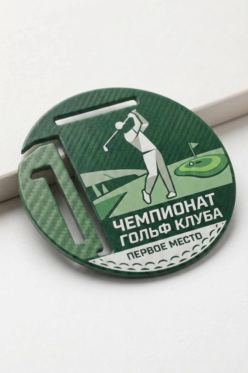 Купить медаль металлическую МС6001 Круг 60 мм с печатью "Golf club championship" Купить медаль металлическую МС6001 Круг 60 мм с печатью "Golf club championship"