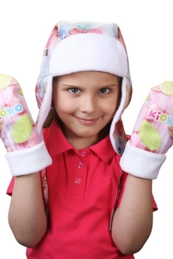 Купить шапку-ушанку на флисе детскую "7 цветов"