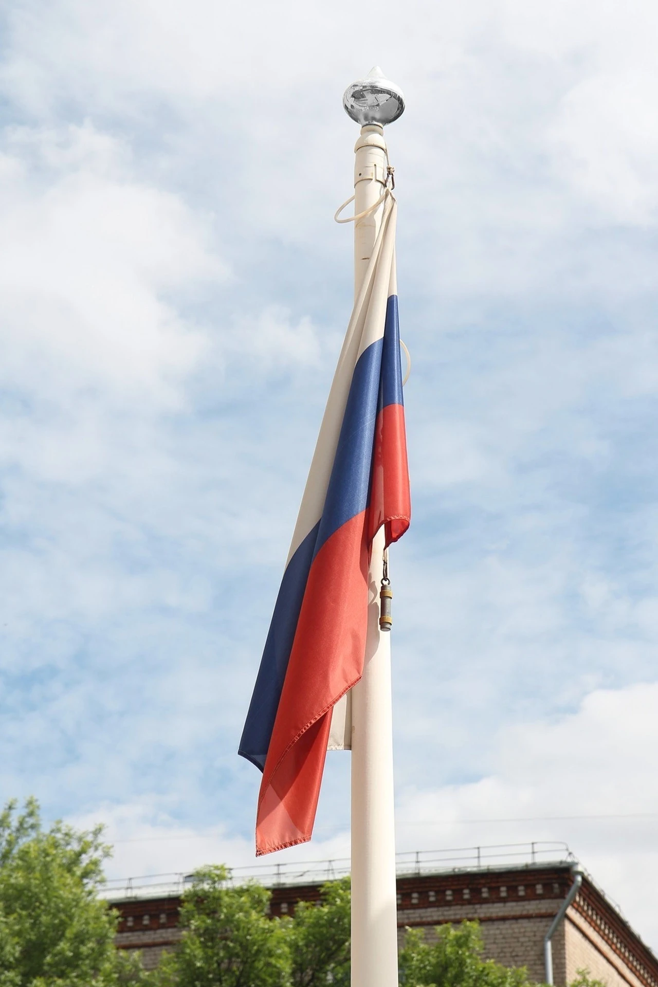 Флагшток из стекловолокна с закрытым механизмом 8 м, Альфа#2