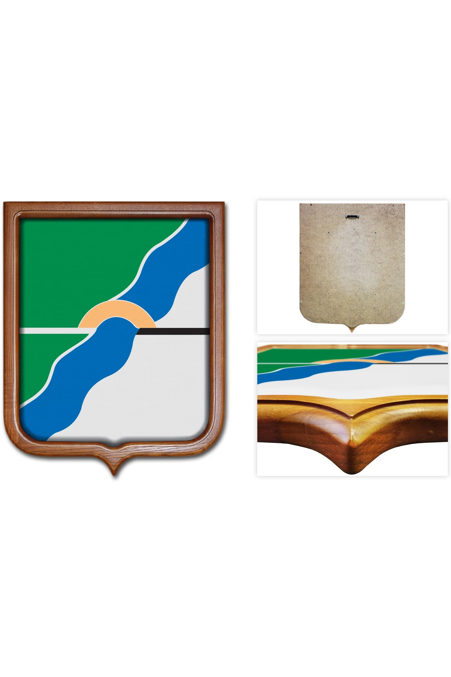 Купить Герб Новосибирска 53х61 см печатный светлая рама (малая форма) Купить Герб Новосибирска 53х61 см печатный светлая рама (малая форма)