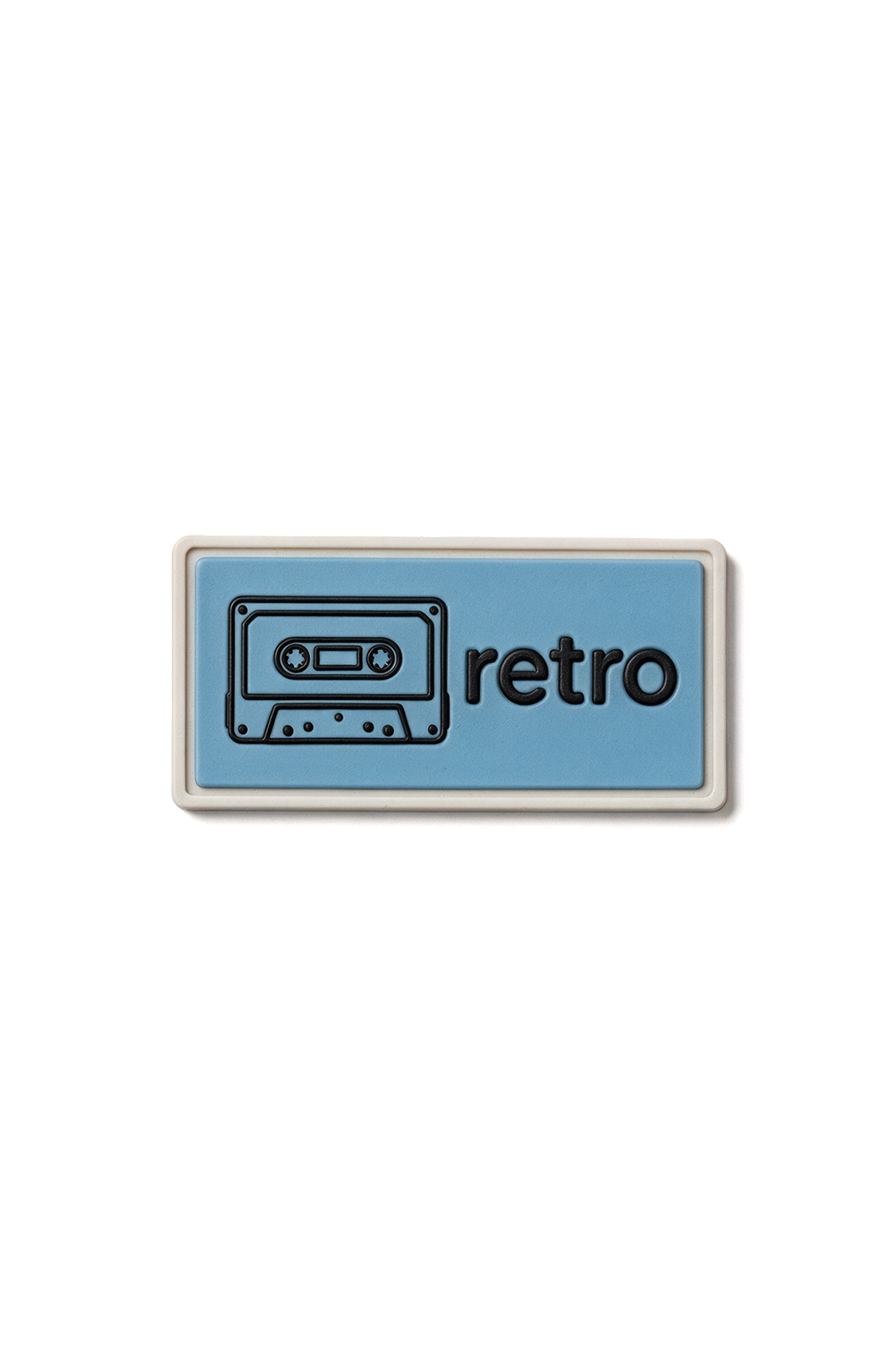 Купить шеврон ПВХ прямоугольный рельефный 6х3 см "Retro"