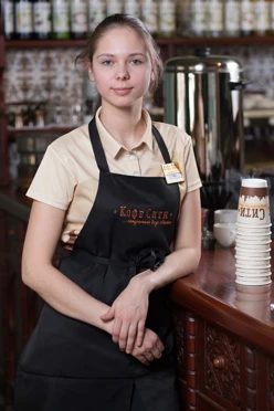 Фартук Капучино с разрезом, однотонный#1