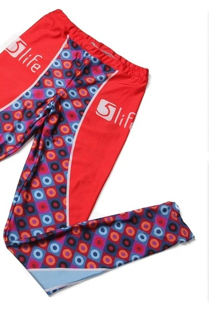 Легинсы женские с узким поясом с принтом "5live"#1