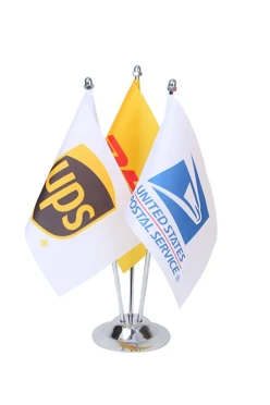 Купить флагшток настольный (хром, сталь) 3 штока с короткими спицами