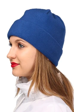 Купить шапку флисовую взрослую синюю