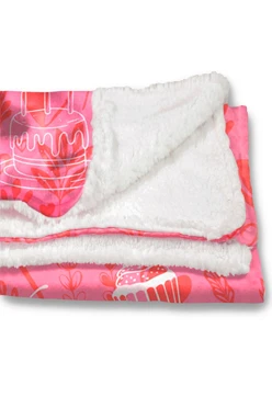 Плед Слипи флисовый 140х170 см (двухслойный), с принтом "La Dolce Vita"#1