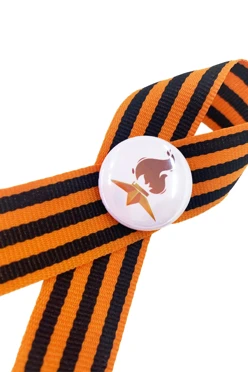 Лента георгиевская, со значком шириной 2,4 см, длина 30 см#1