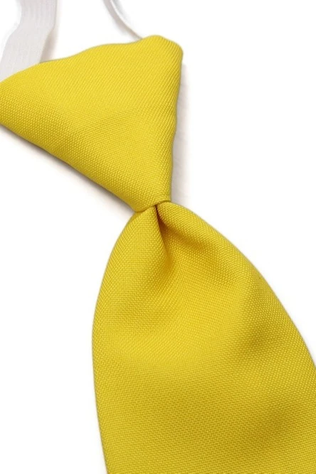 Галстук Тайм на резинке, однотонный желтый#2