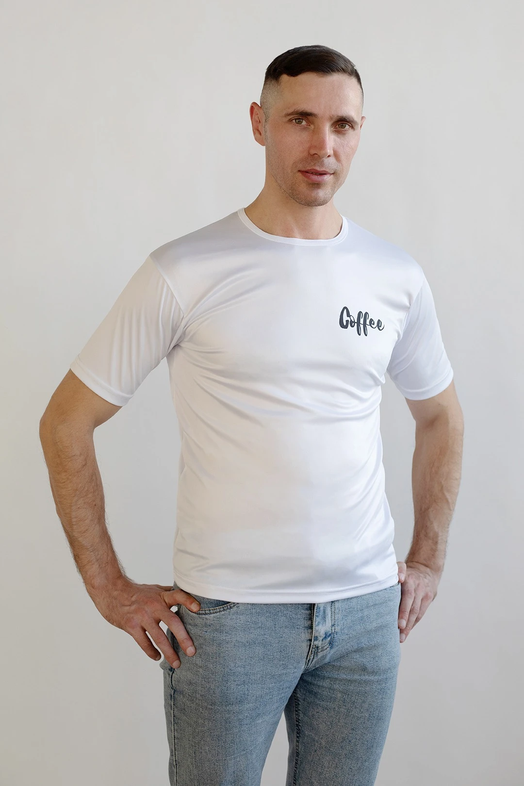 Футболка Астер из примы унисекс, однотонная "Coffee"#2