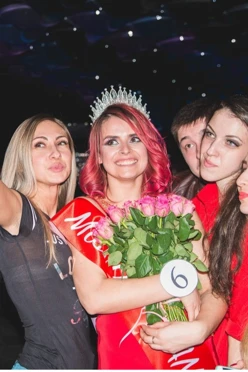 Лента нагрудная с полноцветной печатью 15х200 см  "Miss Dance"#1