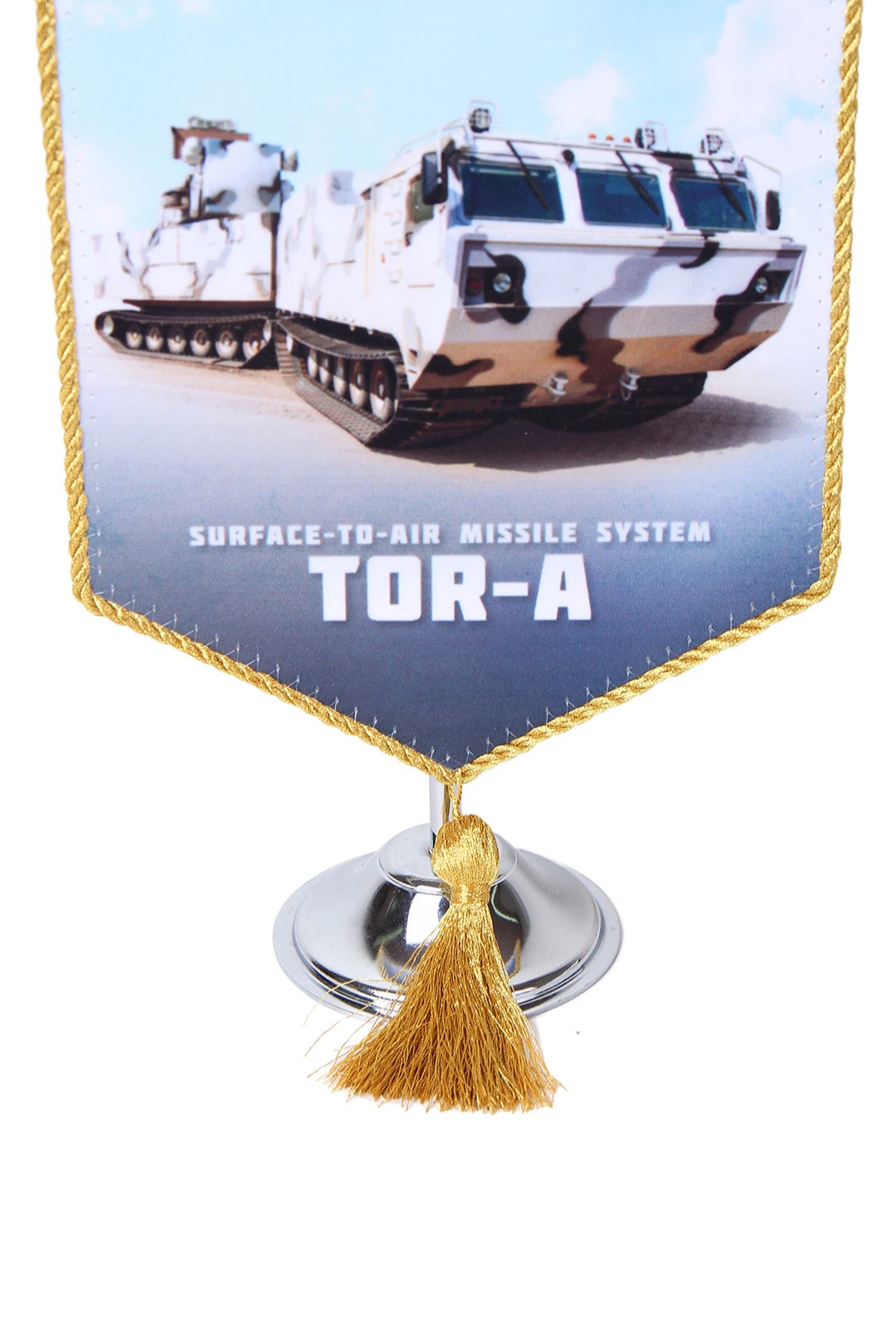 Купить вымпел угол печатный из атласа со шнуром и кистью, 15х22 см "TOR-A"