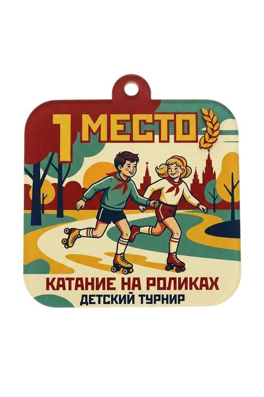 Медаль из акрила АК6038 Квадрат 60 мм с печатью#3 Медаль из акрила АК6038 Квадрат 60 мм с печатью#3