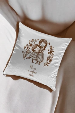 Купить подушку 45х45 см, с принтом "Mom i love you"