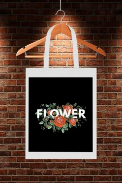 Купить сумку Румми из канваса 35х45 см, с принтом "Flower" Купить сумку Румми из канваса 35х45 см, с принтом "Flower"