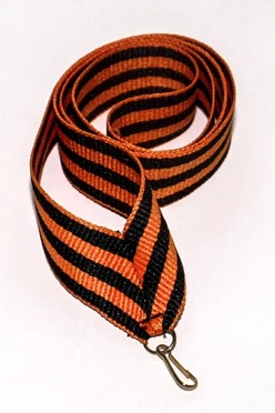 Купить ленту для медали с карабином Георгиевская 22мм