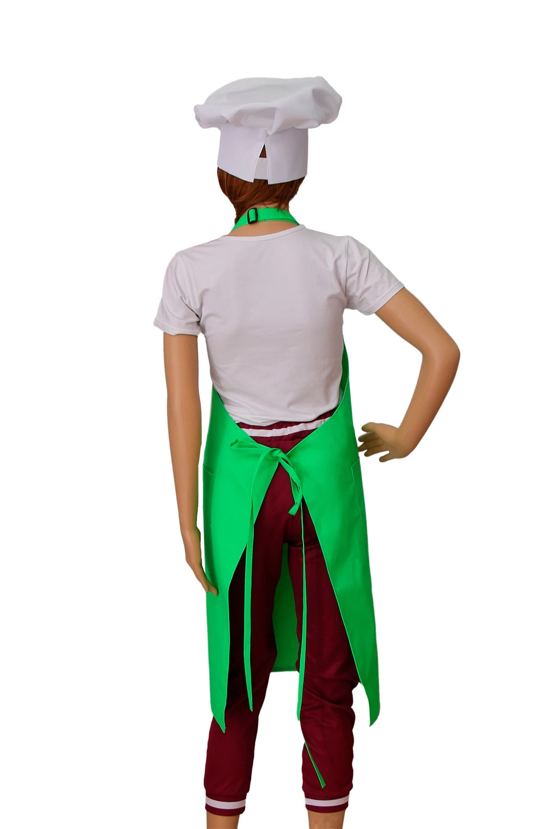 Фартук Латте из греты с регулятором лямки, однотонный "Green apple"#4