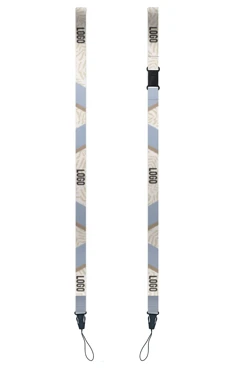 Купить ленту для бейджа блекаут ширина 1,5 см, с клипсой и замком безопасного разрыва, с печатью "Logo 2"