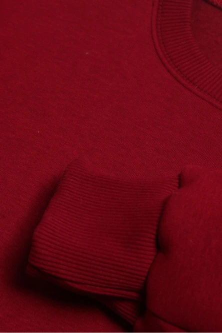 Свитшот Тревис из футера унисекс, однотонная бордовая#2