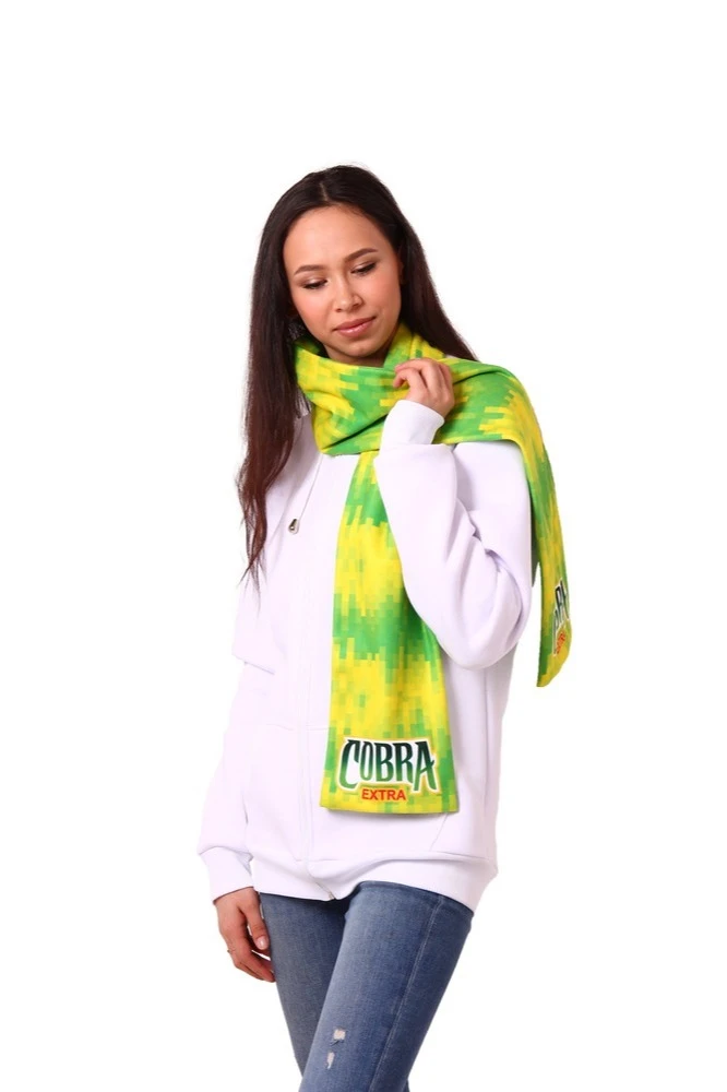 Шарф  двухслойный утепленный 15х150 см, с полной запечаткой "Cobra extra"#1