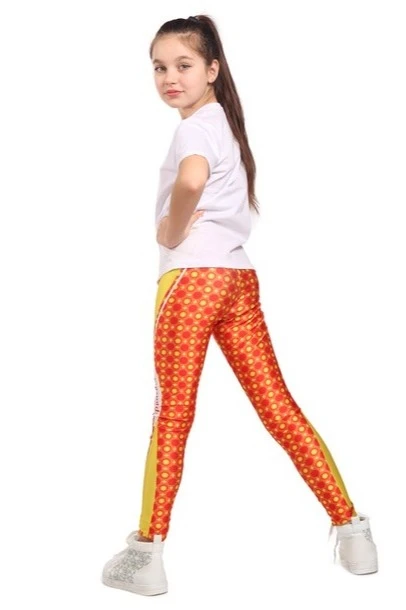 Легинсы для фитнеса Твист детские с полной запечаткой#2