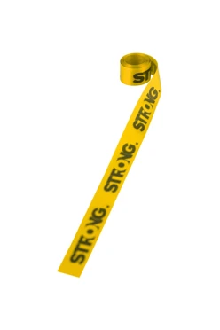 Купить ленту сатин ширина 2 см желтая, печать черным с одной сторон