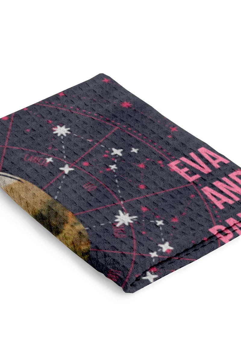 Купить полотенце вафельное 50х90 cм с печатью "You and me"