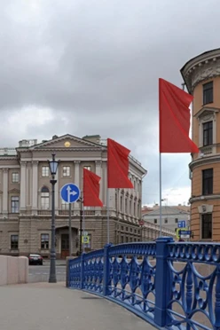 Флаг расцвечивания 50х100 см красный