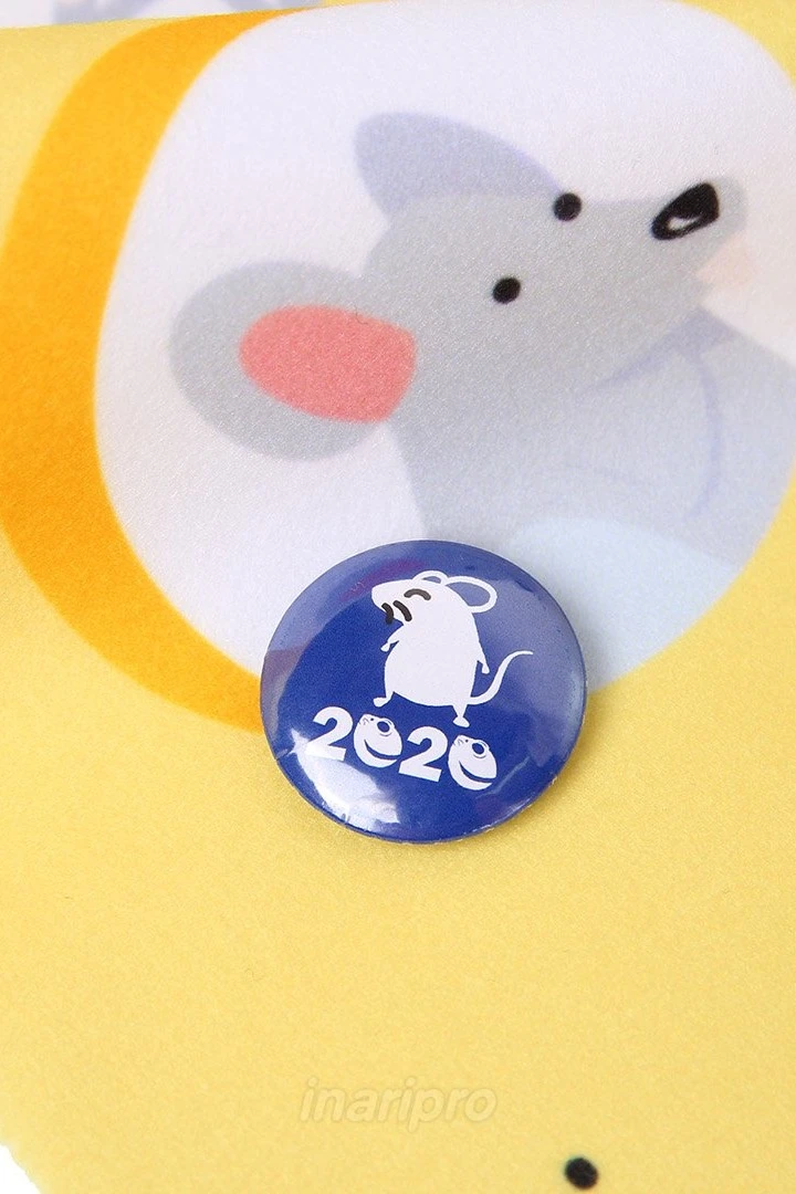 Значок закатной диаметр 25 мм, с принтом "2020"#2