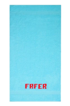 Купить полотенце махровое 70х140 см с вышивкой (Ituma), светло-голубое