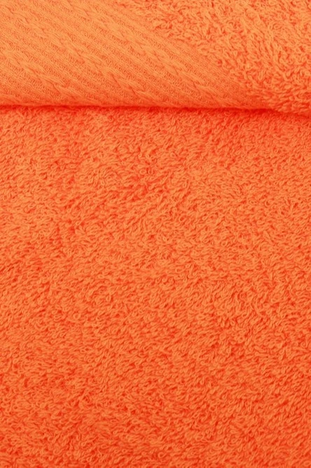 Полотенце махровое 70х140 см (Ituma), однотонное оранжевое#3