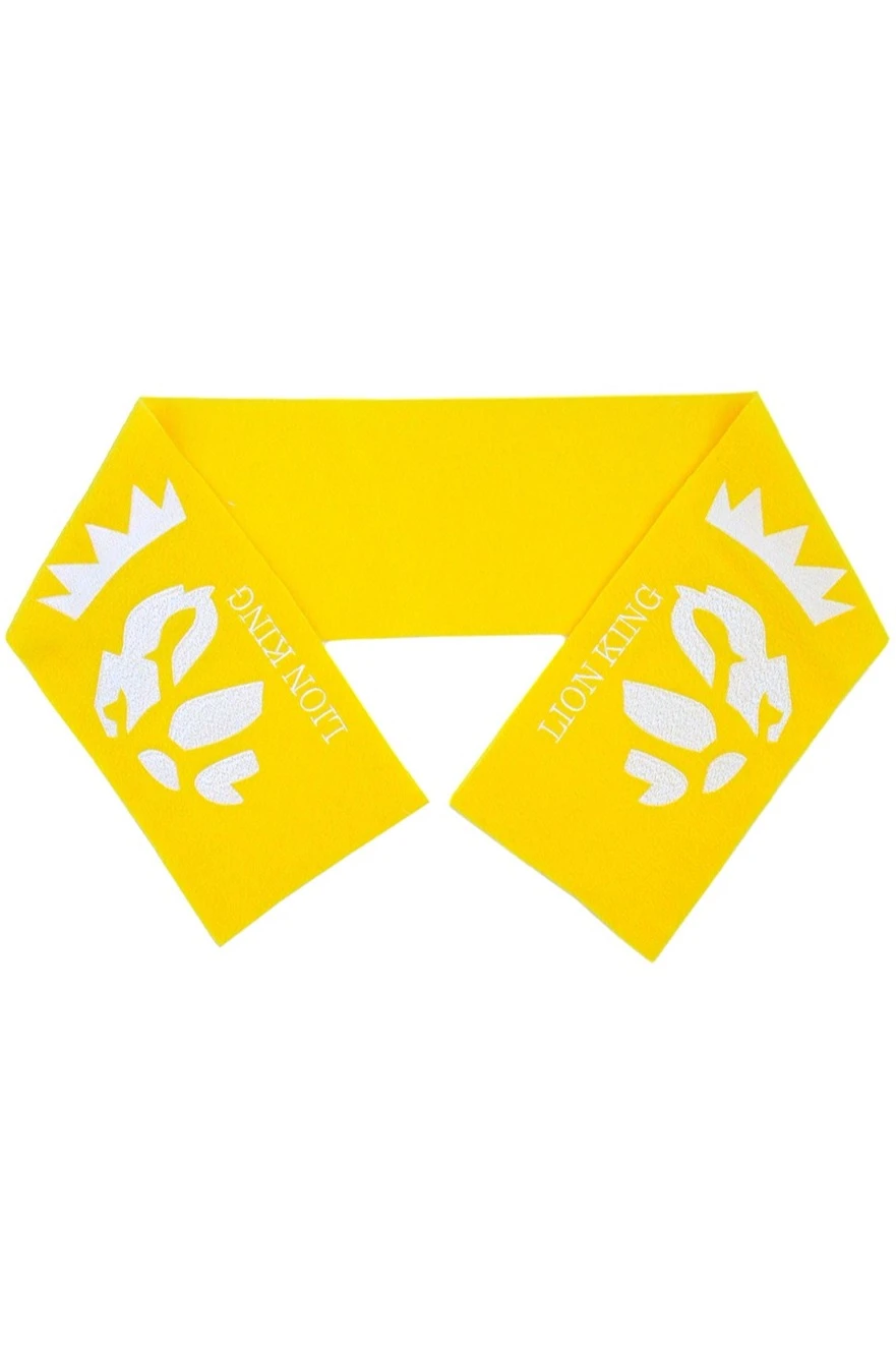 Шарф флисовый однослойный 15х100 см, однотонный "Lion king"#8