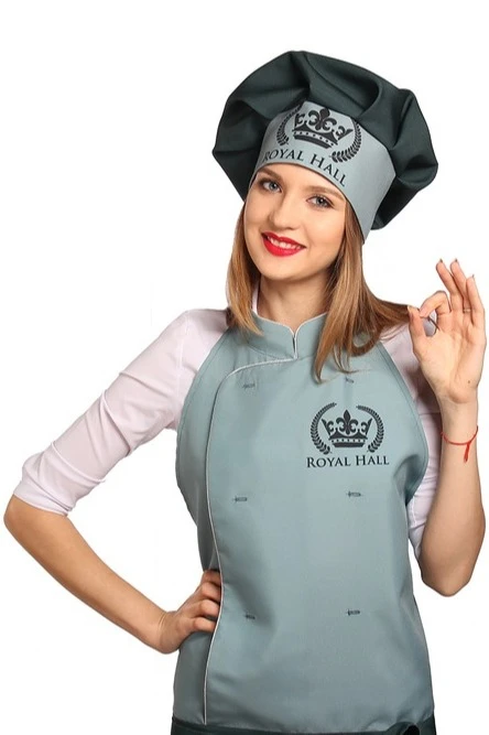 Колпак Ваниль поварской взрослый, с полной запечаткой "Royal Hall"#5
