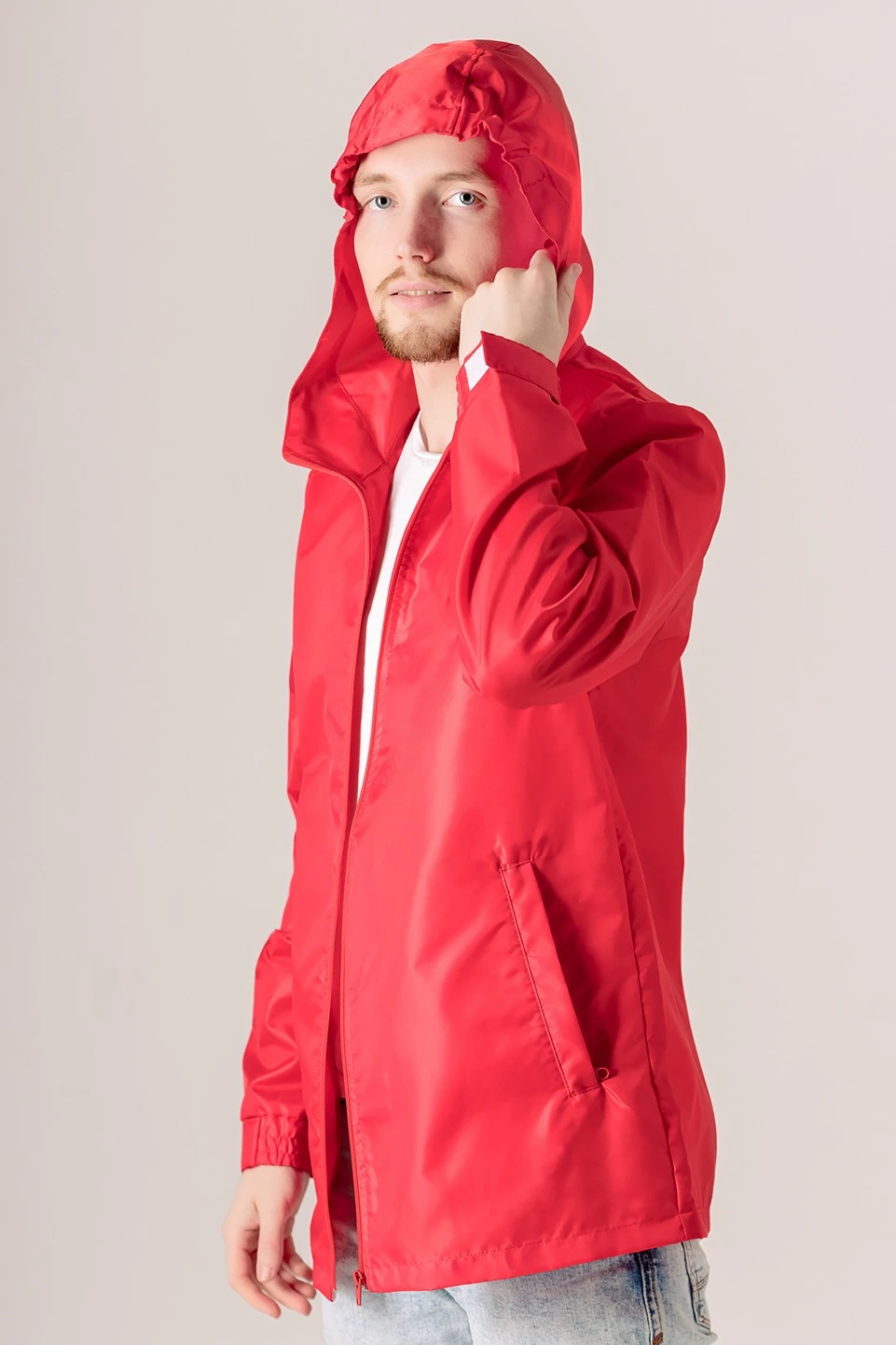 Купить ветровку Рэйн унисекс красную