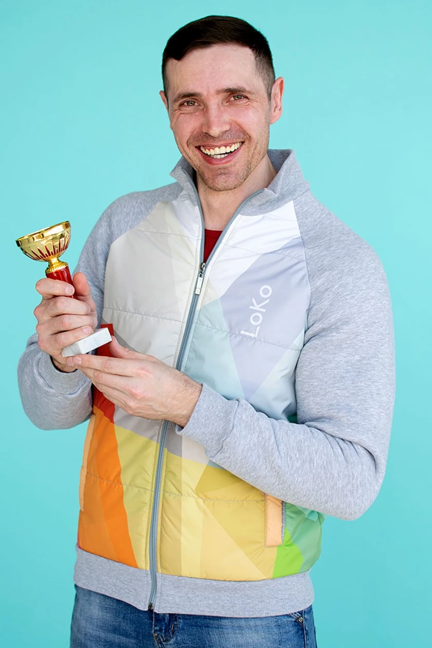 Толстовка Оскар из футера унисекс, с частичной запечаткой "Winner"#3